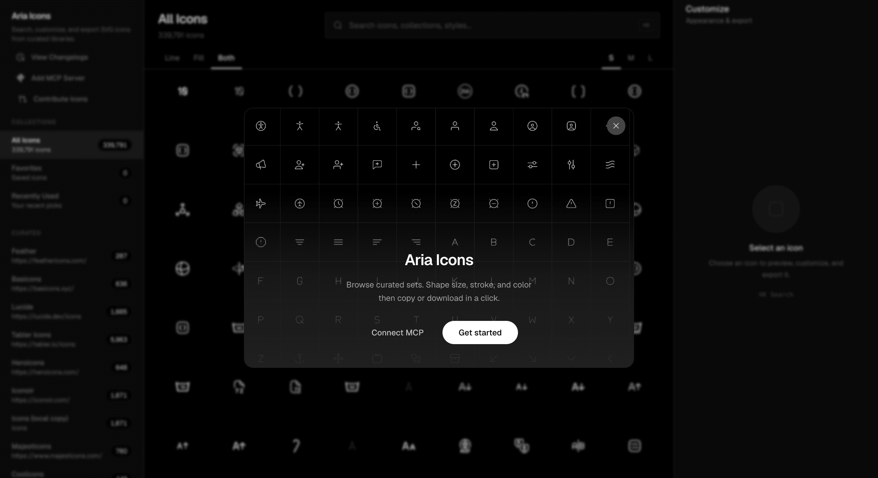 Aria Icons
